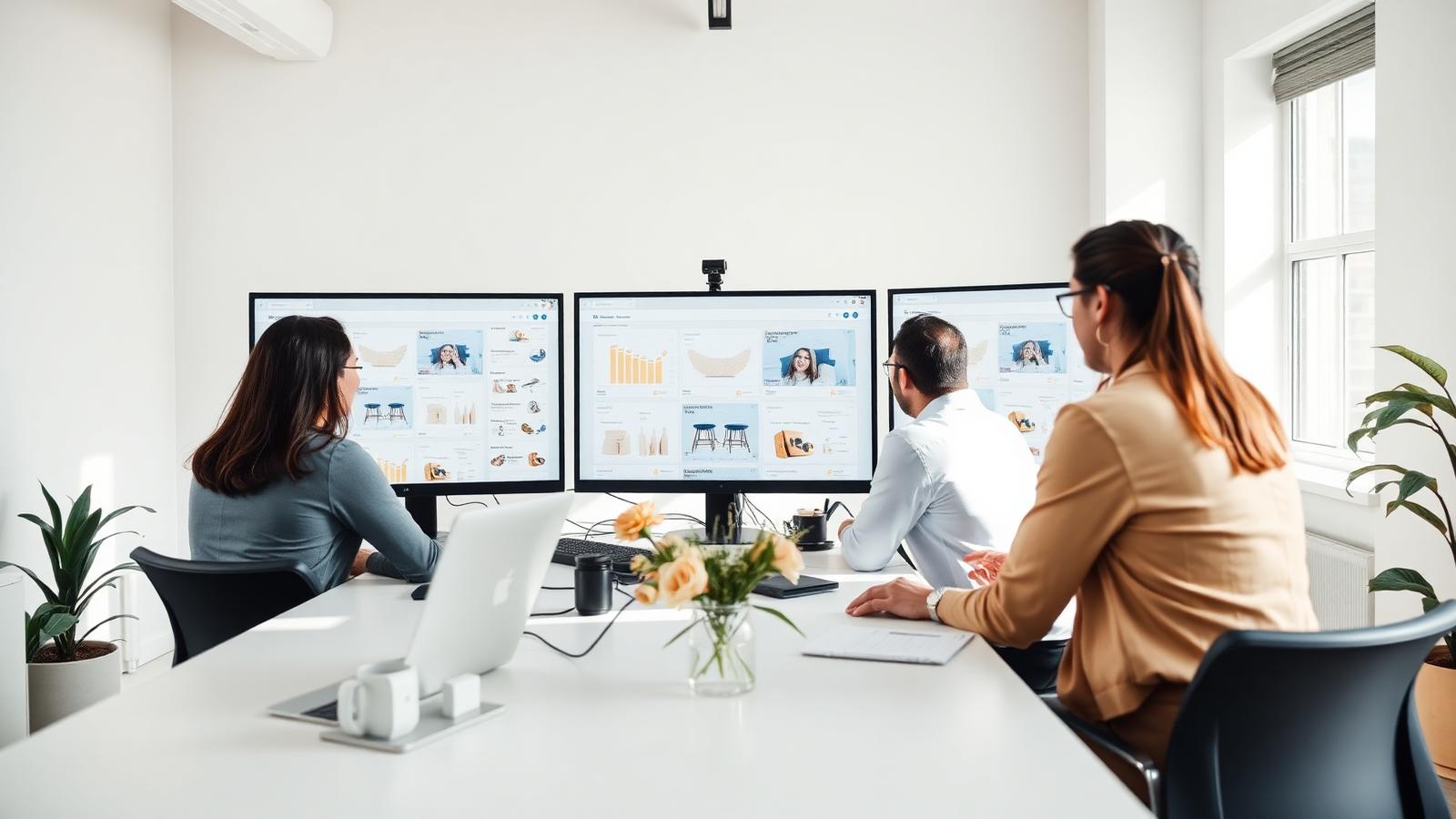 DimeTech strategists writing in a bright studio